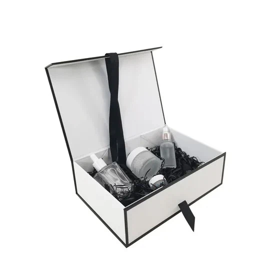 High Quality Luxury Rigid Cardboard Packaging Magnetic Folding Paper Wedding Dress Gift Box With Ribbon Closure